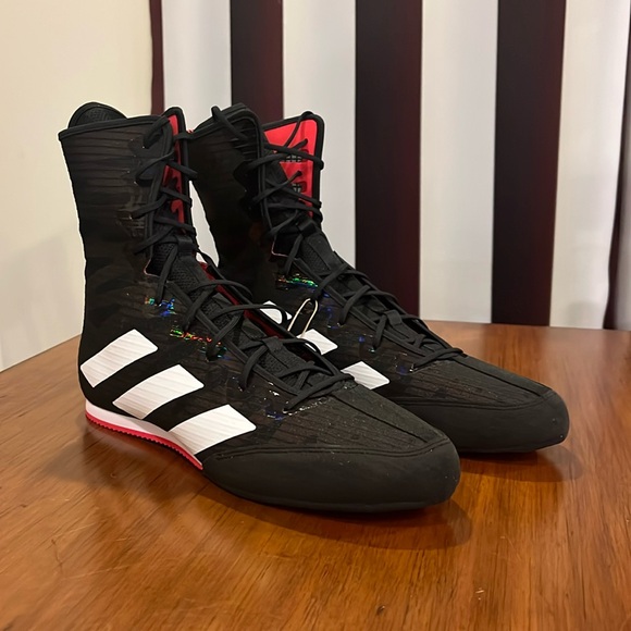 Adidas Box Hog 4 Boxing Shoes Sneakers new IH2730 black white Mens Size 13